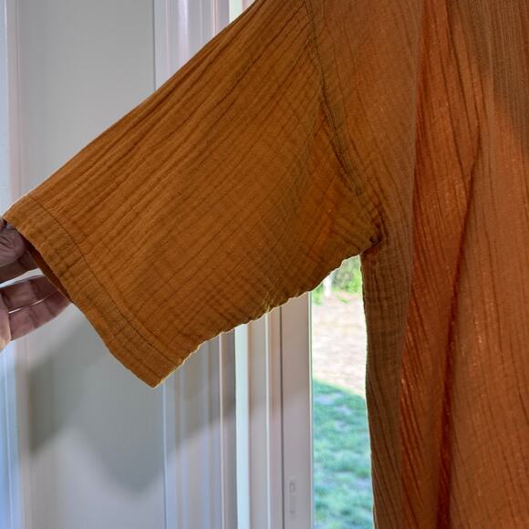 Free People Women's M All Set Mustard Layered Tunic Top - Picture 6 of 9